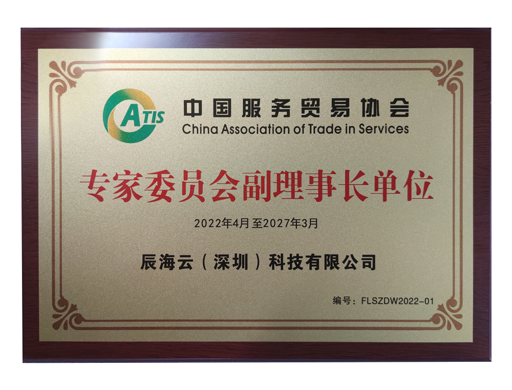 祝贺！辰海集团当选中国服务贸易协会专家委员会副理事长单位